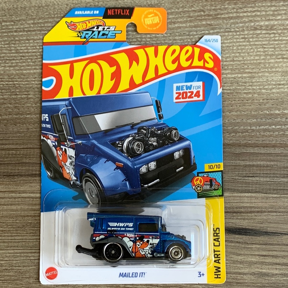 Hot Wheels Mailed It Van Art Car Hotwheels Mail Truck Lets Race Netflix New 2024
